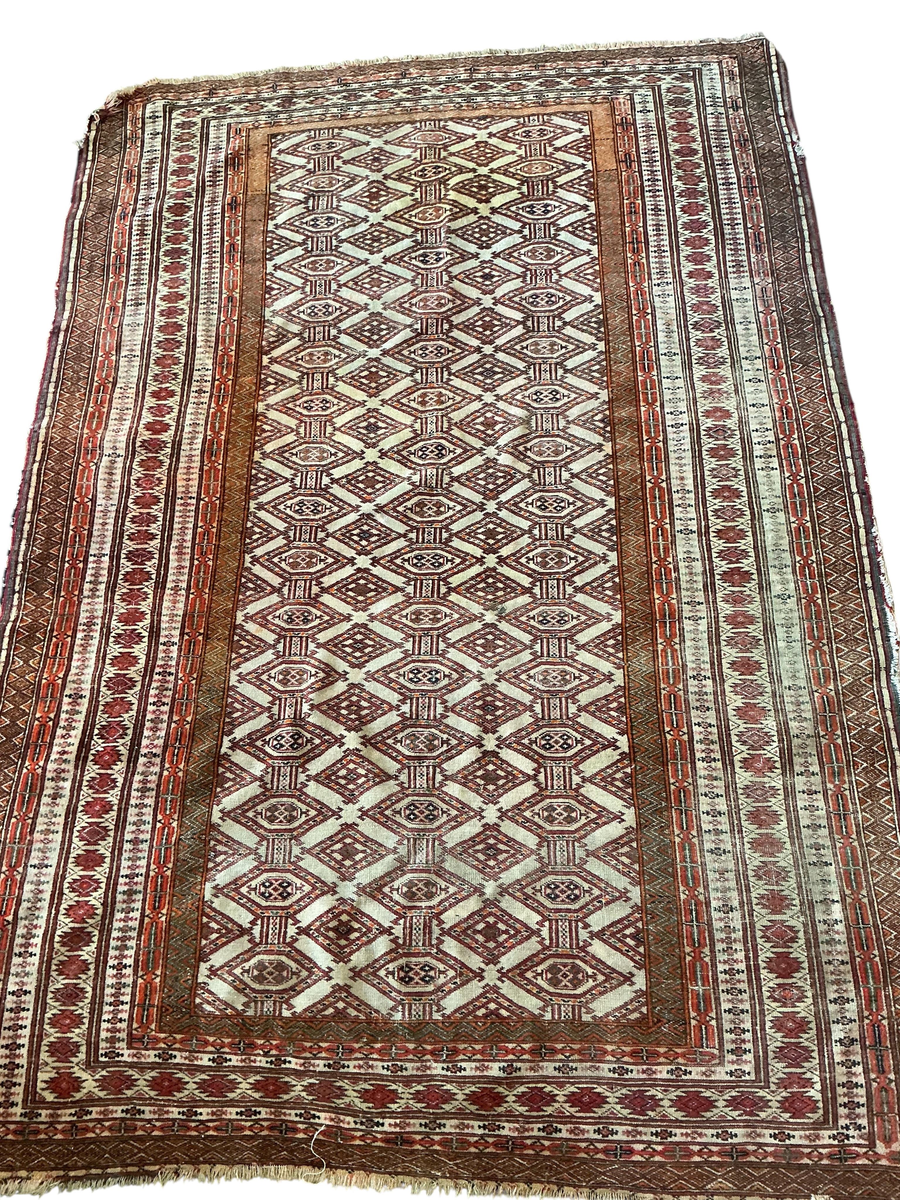 An Afghan red ground rug, 184 x 126cm